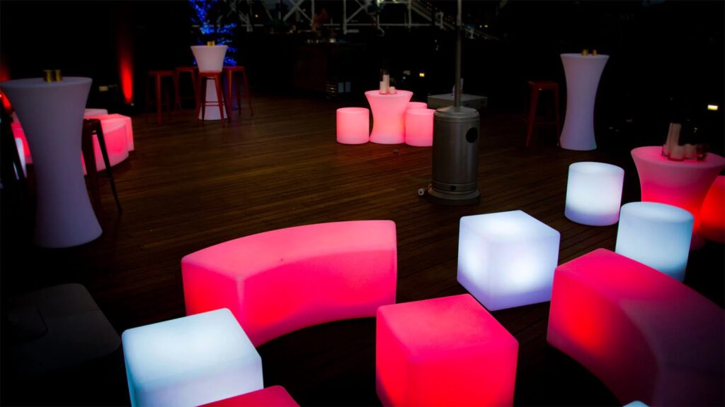 LED Glow Furniture rental