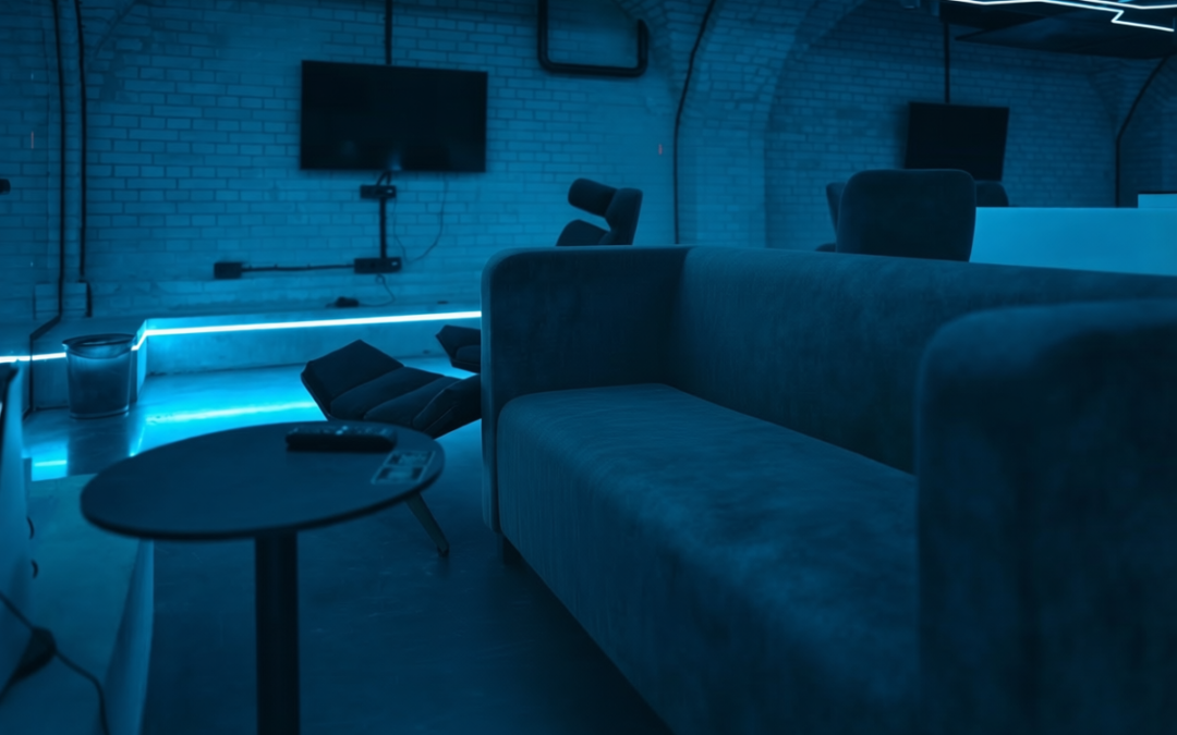 LED glow party lounge setup in Vaughan