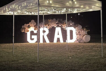 10 X 20 White Canopy & lights (Includes grass installation)