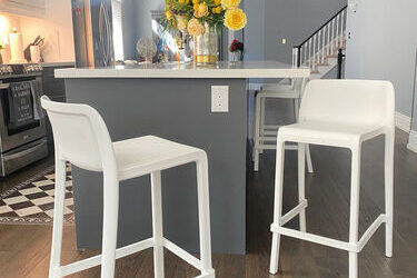 White Stools (Each) Seat 26″ H