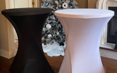 Cruiser Tables 32″ (Each) White or black spandex included